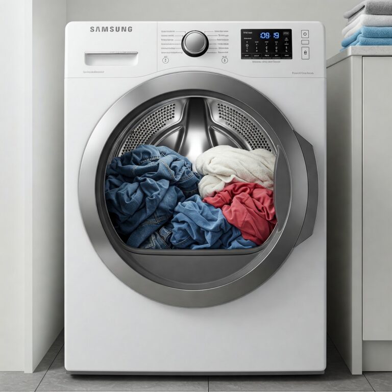 Front-loading Samsung dryer